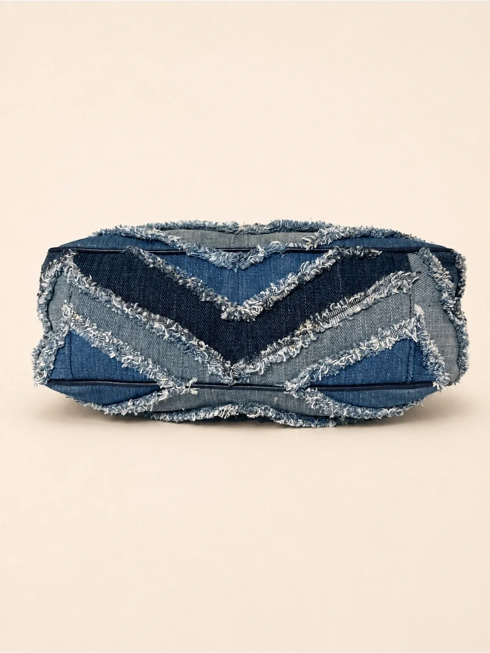 Michael Kors Sloan Large Denim Chevron Shoulder Bag